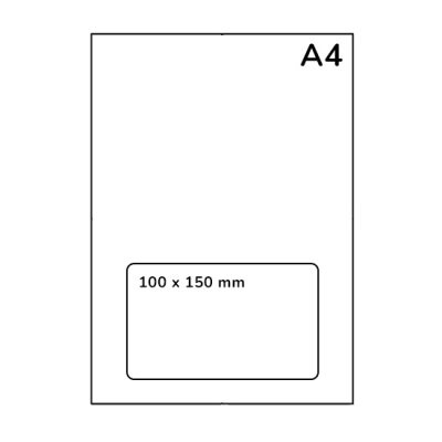 Csomagjegyzék / visszaküldési címke szállítási címkével 100 x 150 mm