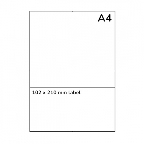 A4 csomagjegyzék / visszaküldési címke címzéscímkével, 102 x 210 mm, 100 ív