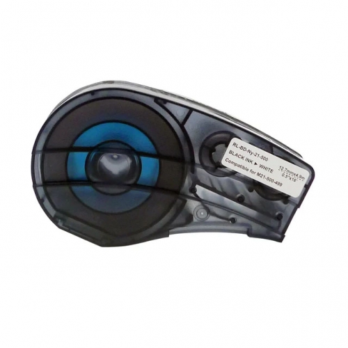Brady M21-500-499 kompatibilis címkeszalag, fehér alapon fekete, 12,7mm x 4,88m